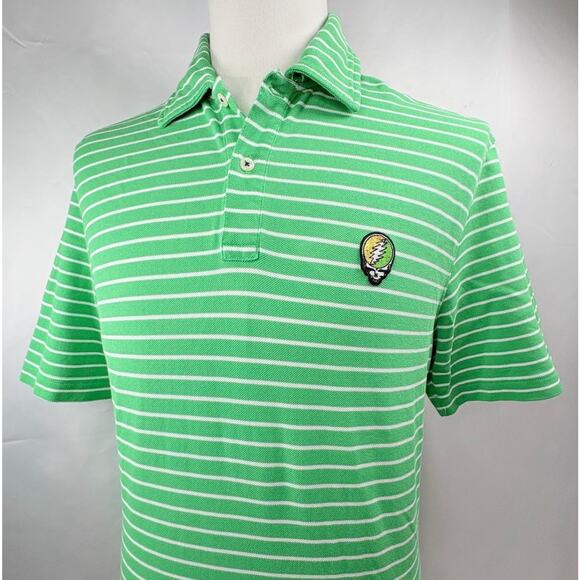 Grateful Dead Steal Your Face Men's Lilly Pulitzer Golf Polo Pima Cotton (M) - Picture 4 of 6